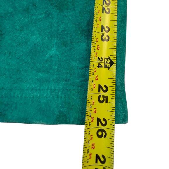 Vintage Molto Fino teal suede leather pants size S with elastic waist - Picture 6 of 6